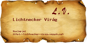 Lichtnecker Virág névjegykártya